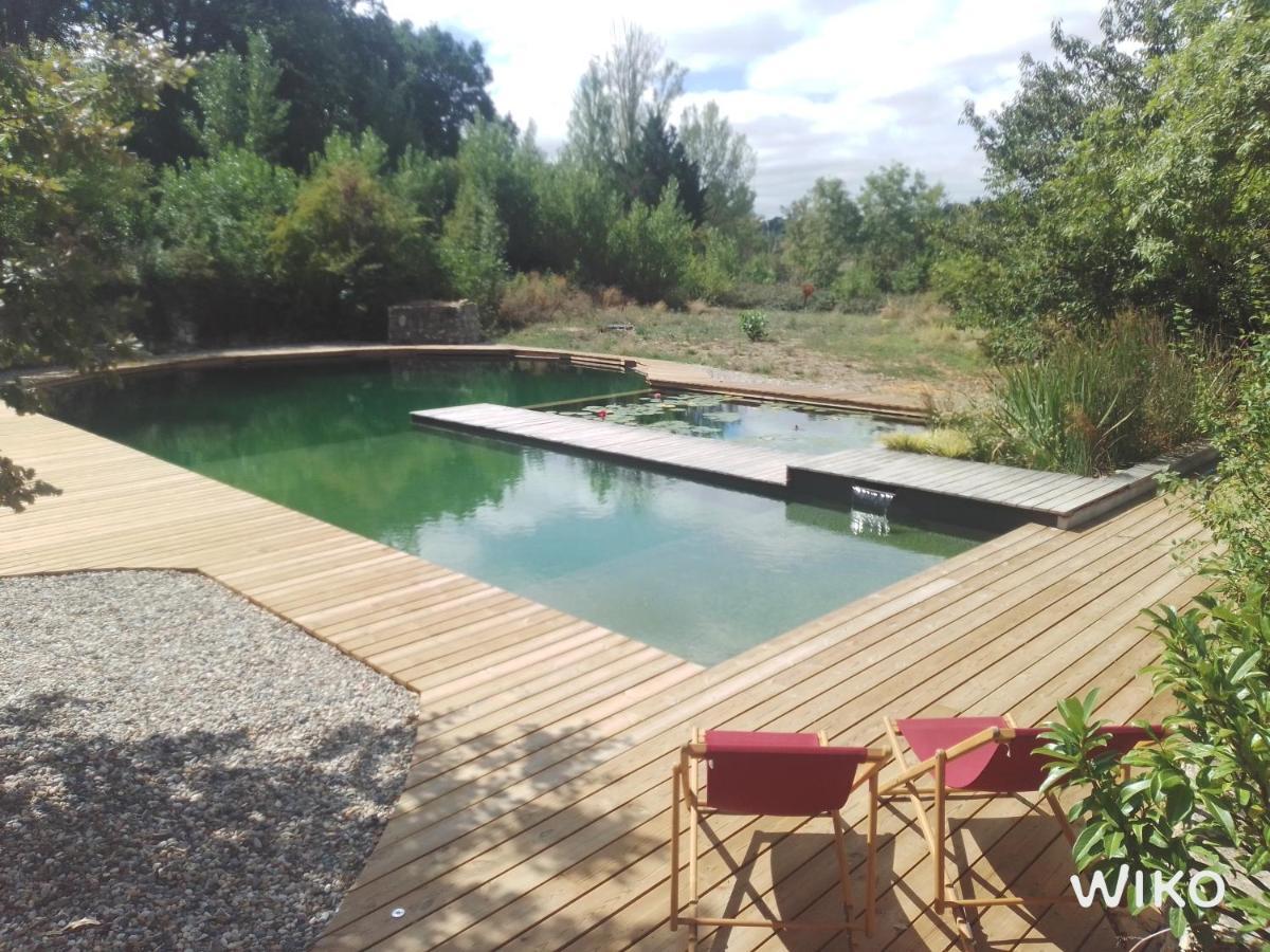 Gite Les Cabanes De Fallot Pour 15 Personnes - Piscine Naturelle L'isle-Bouzon Buitenkant foto